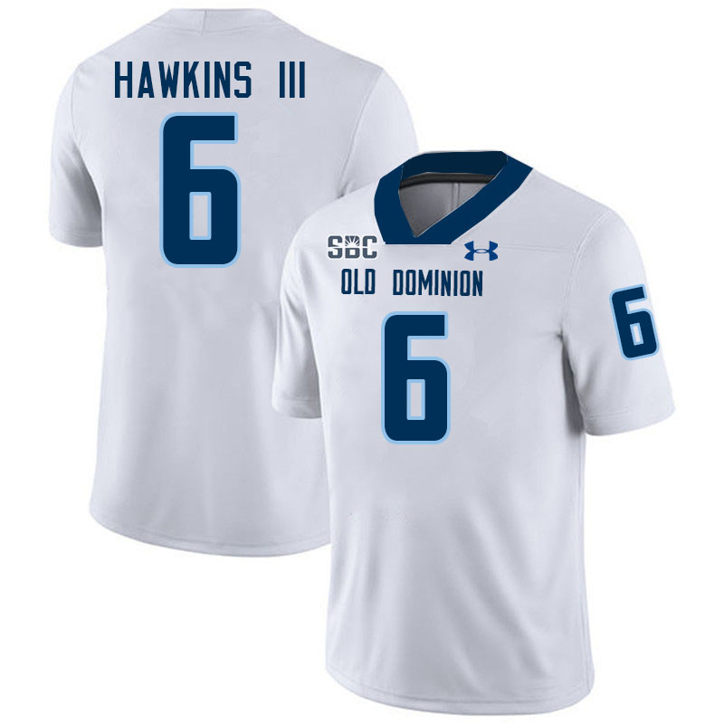 #6 Tre Hawkins III Old Dominion Monarchs College Football Jerseys Stitched-White